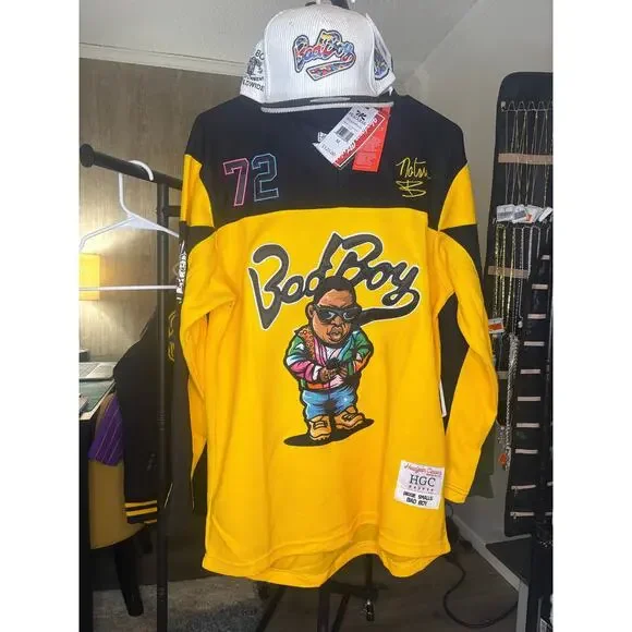 SZ M - Biggie Smalls Hockey Jersey & Dad Biggie Hat By HeadGear, New w/ Tags - Picture 1 of 2